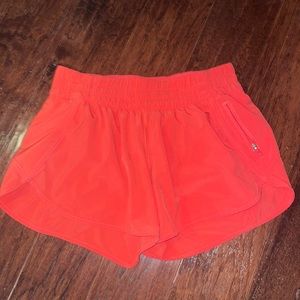 Carnation Red Size 10 4 inch| Lululemon Tracker Shorts